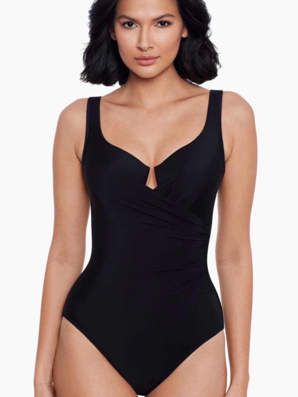Miracle suit  Black Ruched One-Piece Swimsuit